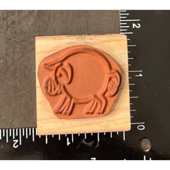 Pig Wood Mounted Rubber Stamp By Rubber Stampede Piggly Wiggly A2519C - Picture 2 of 4